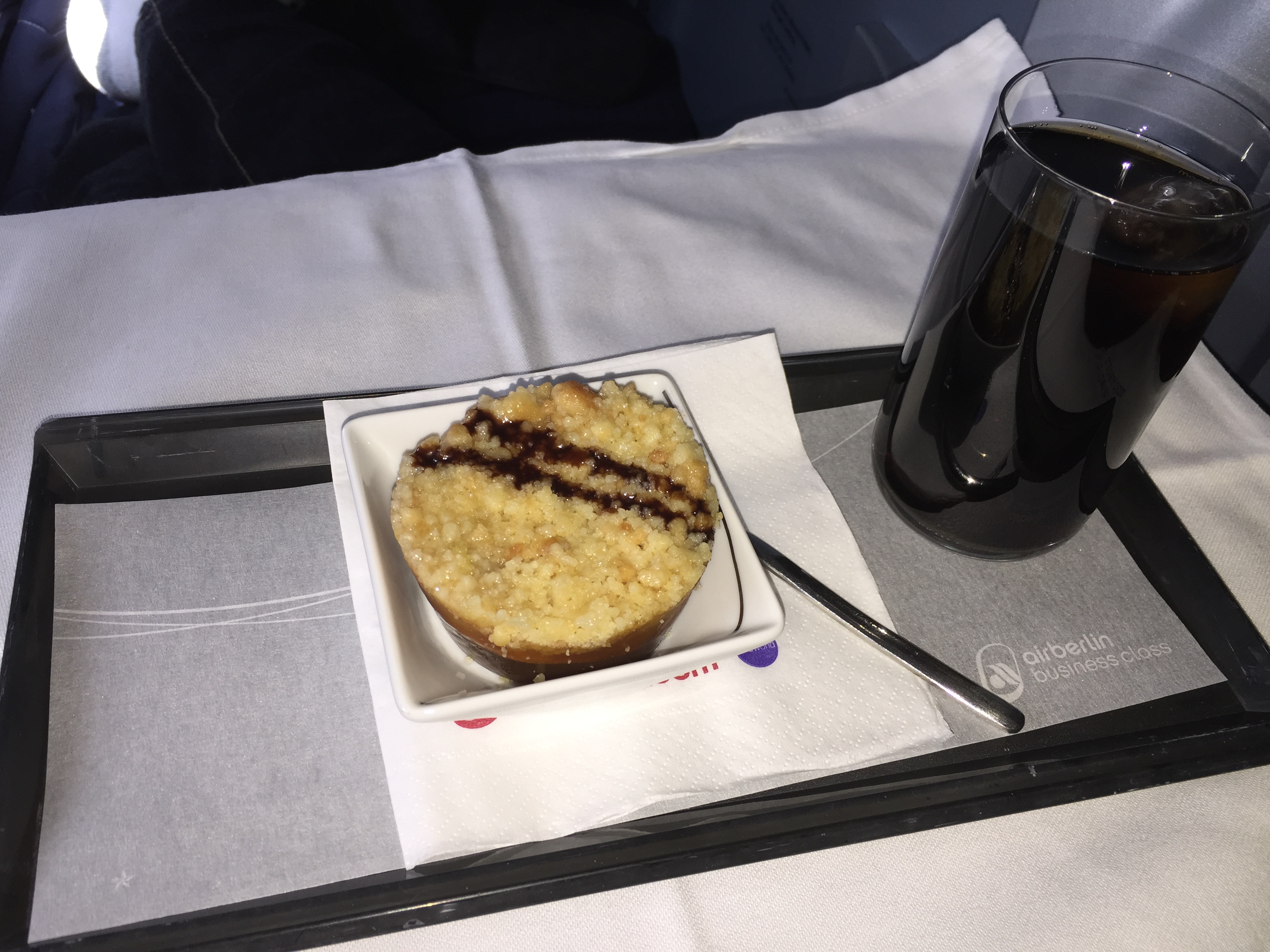AirBerlin Business Class Dessert