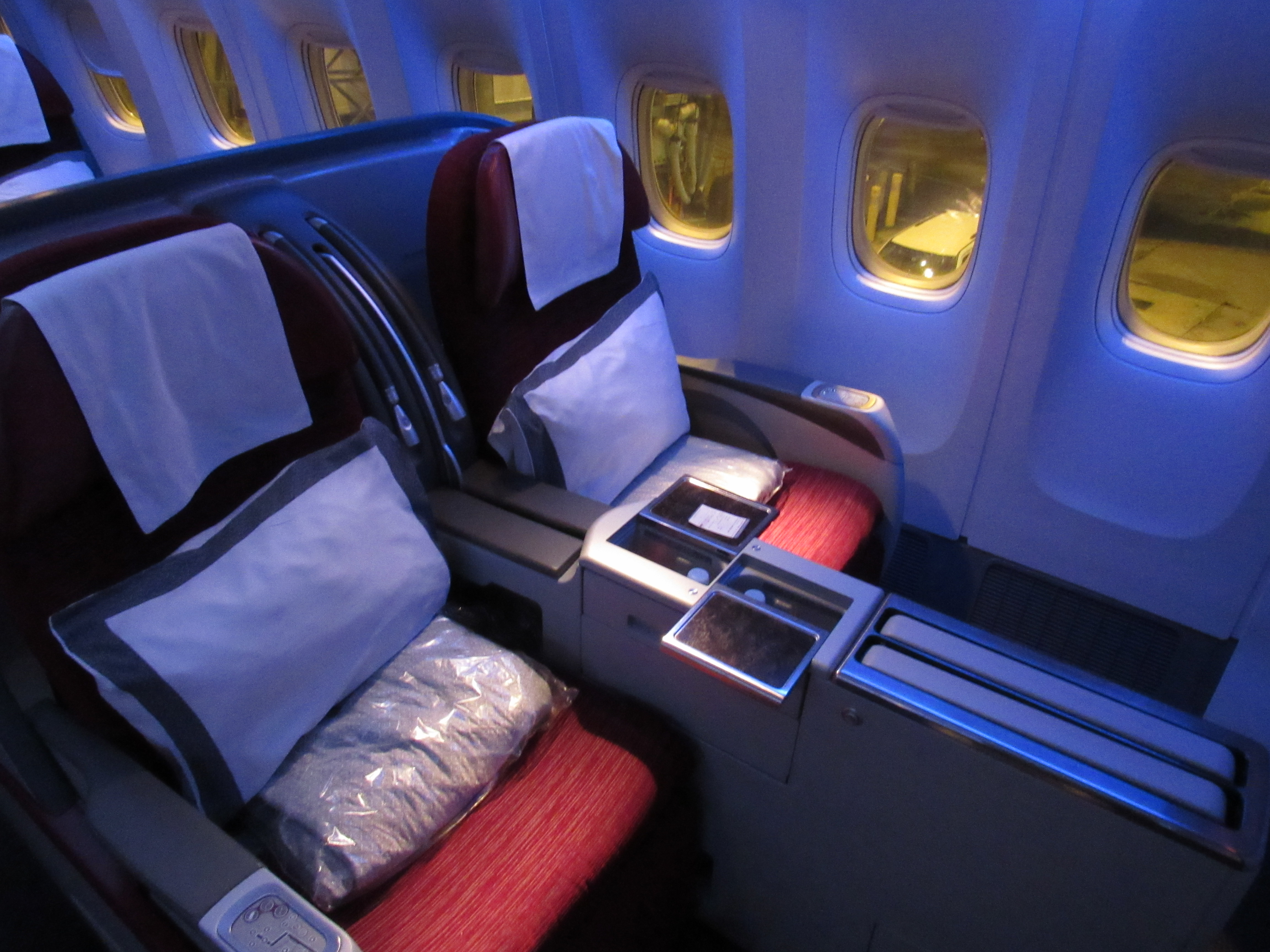 My Seat! 1A on Qatar Airways