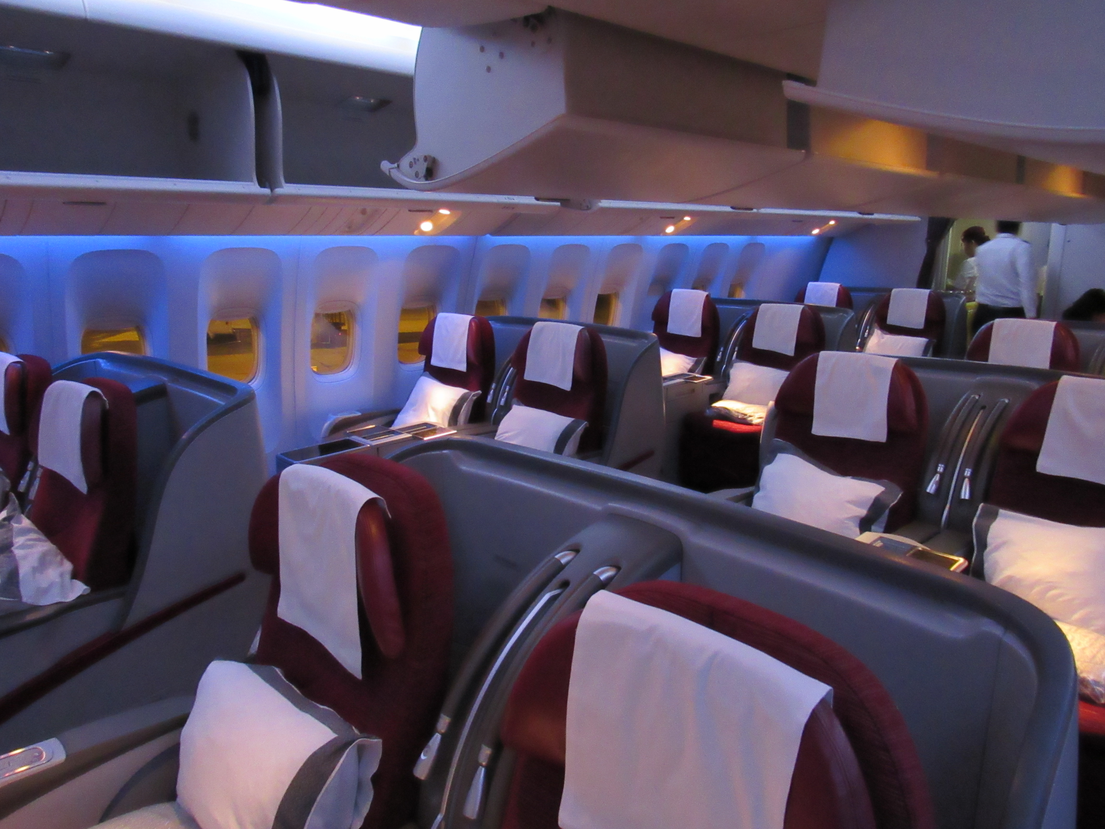 Qatar Airways Business Class Cabin 777