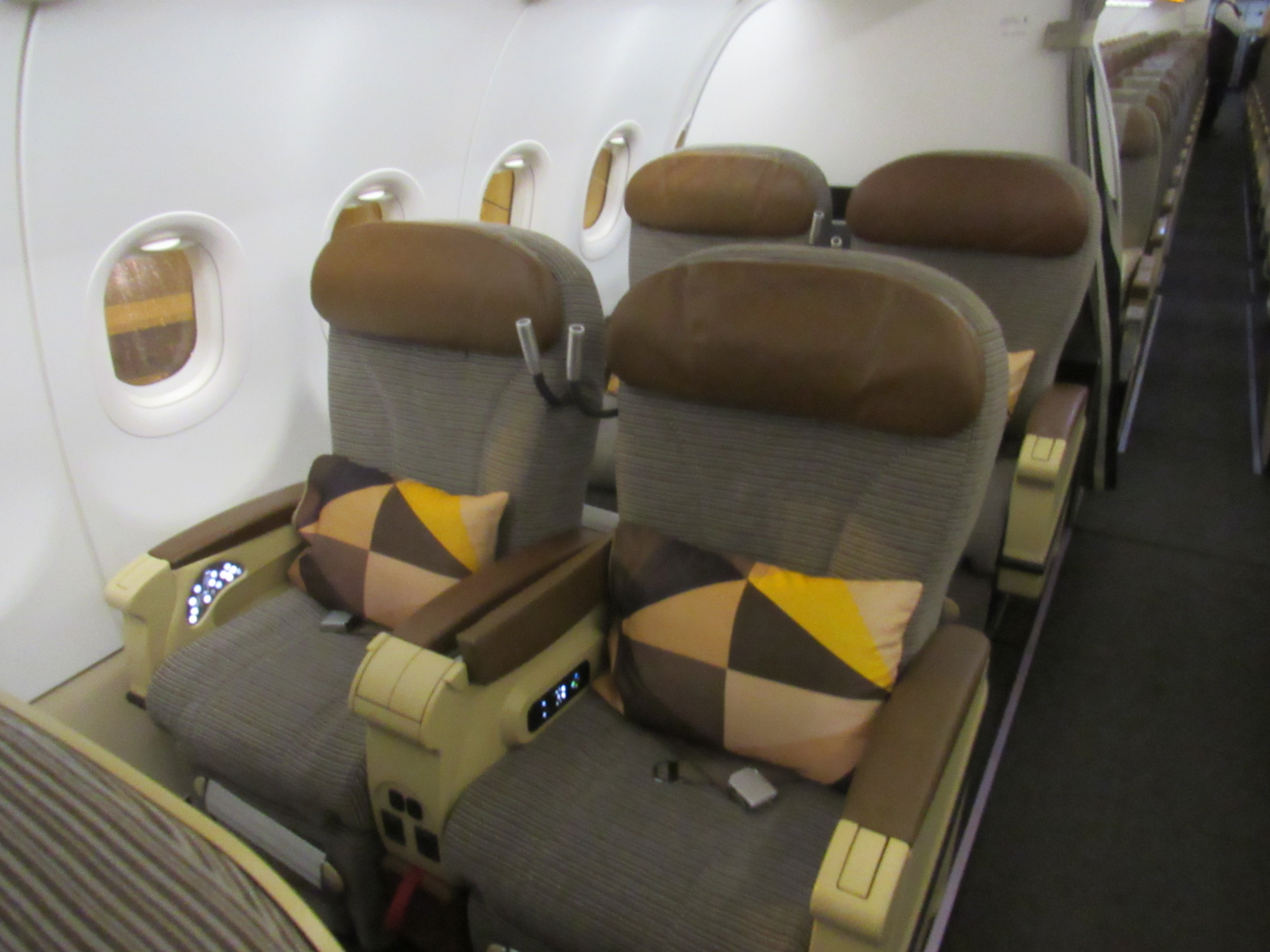 Etihad A320 Business Class Cabin