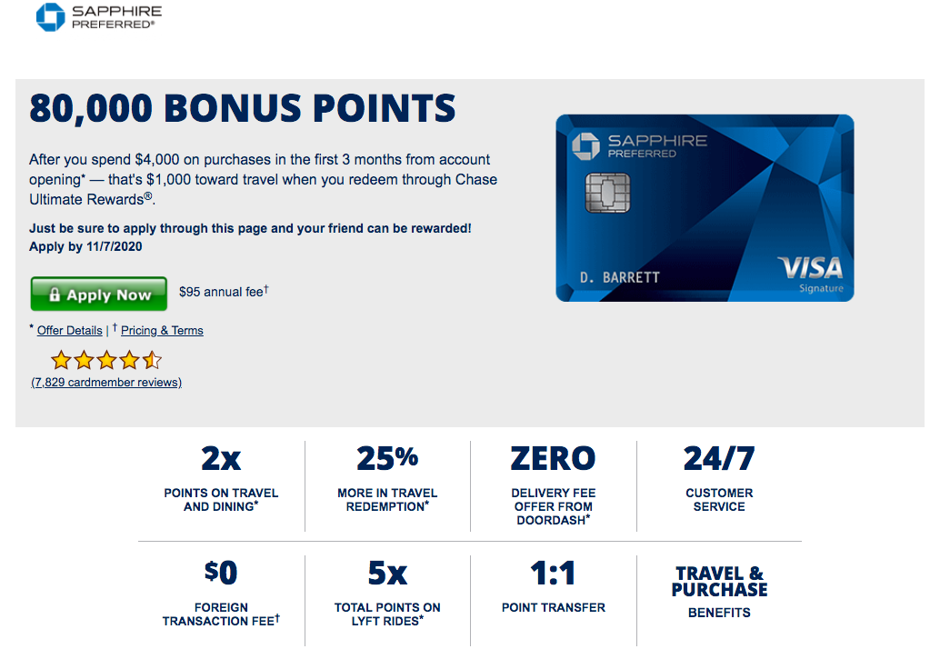 80k points Chase Sapphire Preferred offer still showing up TravelUpdate