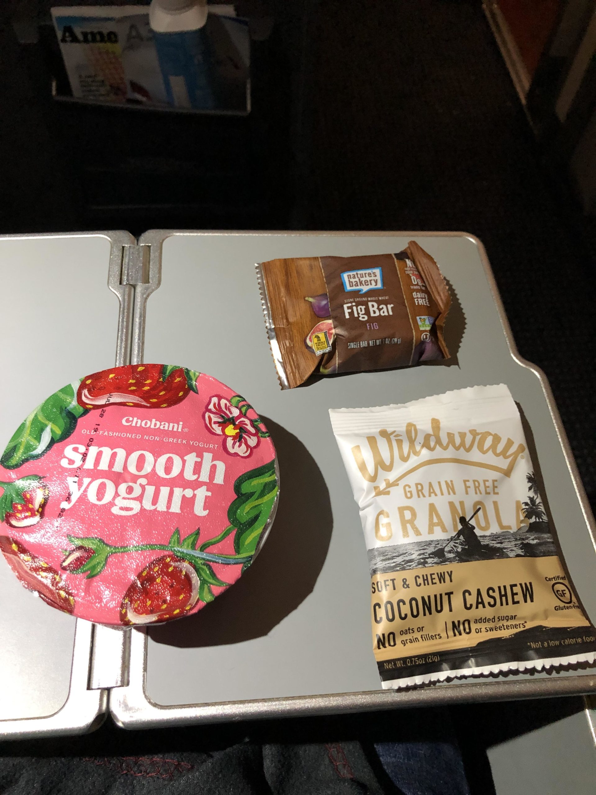 American Airlines Economy Class Breakfast