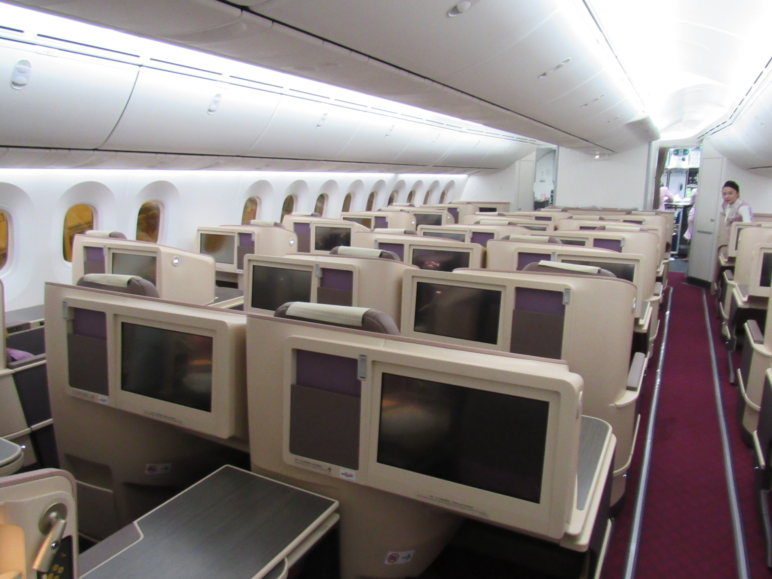 Juneyao Air 787 Business Class Cabin