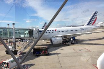 a plane parked at an airport