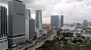 Downtown Miami as seen  from a room at the InterContinental Miami. Photo courtesy of the hotel.