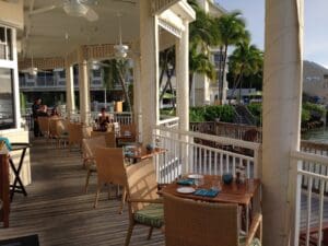 At the Hyatt Key West's restaurant Shor, we grabbed a table with a prime location for sunset. Yes, it was super hot until the sun went down but we didn't want to give up the "show."