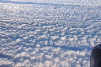 clouds in the sky above the clouds