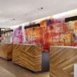 a reception desks in a hotel