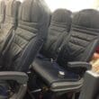 a row of seats on an airplane