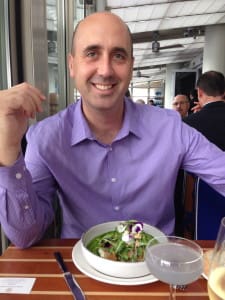 Kevin Fleiss of CVENT with his equally colorful dish.