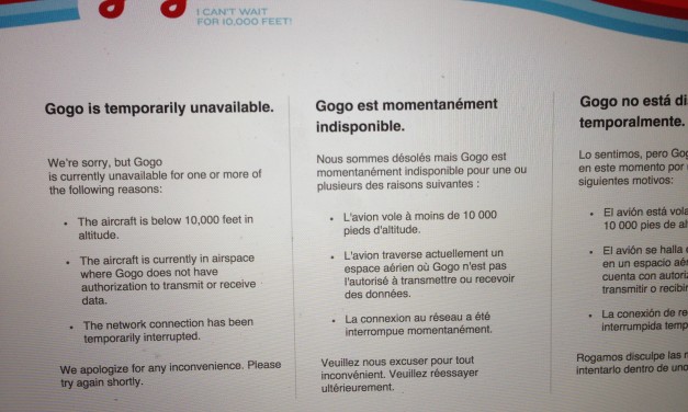 That dreaded screen: ‘Gogo is temporarily unavailable’