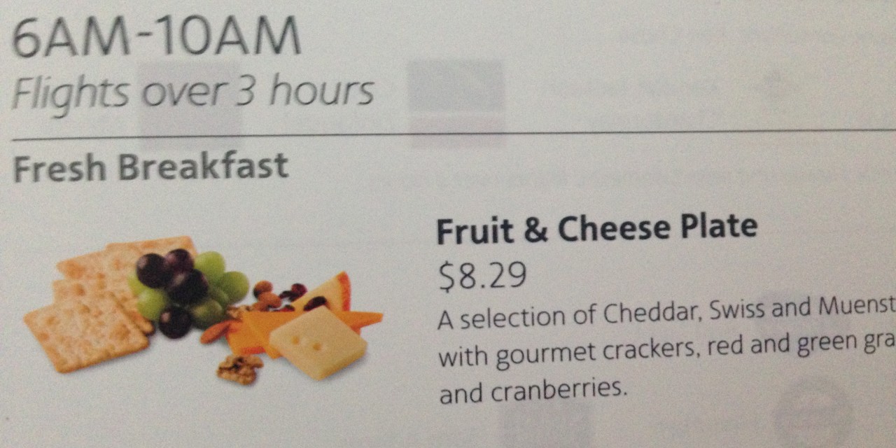 American Airlines: More fruit & cheese plates, please!