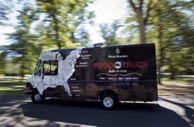 a food truck on the road