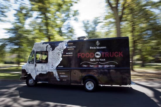 a food truck on the road