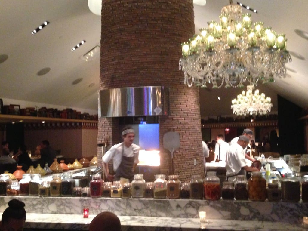 The open kitchen at Cleo at the SLS Las Vegas. Photo by Barb DeLollis.