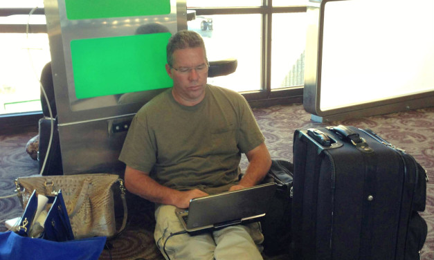 Road warrior: ‘Everyone’s huddling around the (airport) power outlets’