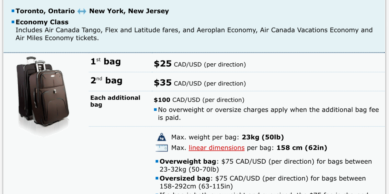 Will Air Canada roll out bag fees for Canadian flights?