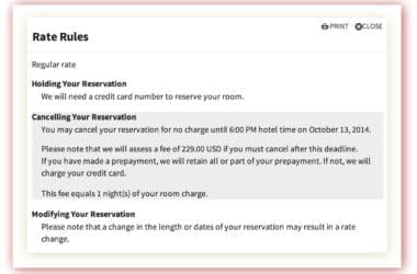 a screenshot of a reservation