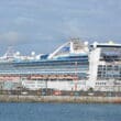 a large cruise ship in the water