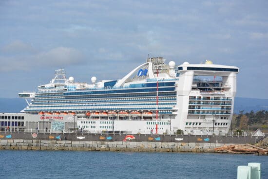 a large cruise ship in the water