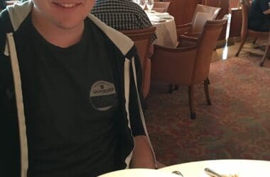 a man smiling at camera