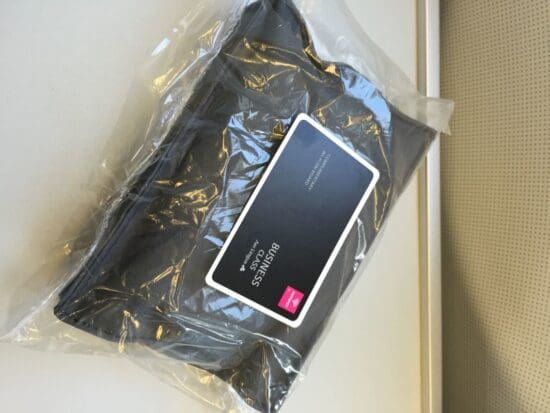 a black bag in a plastic bag