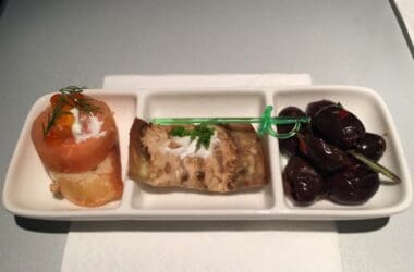 a plate of food on a table