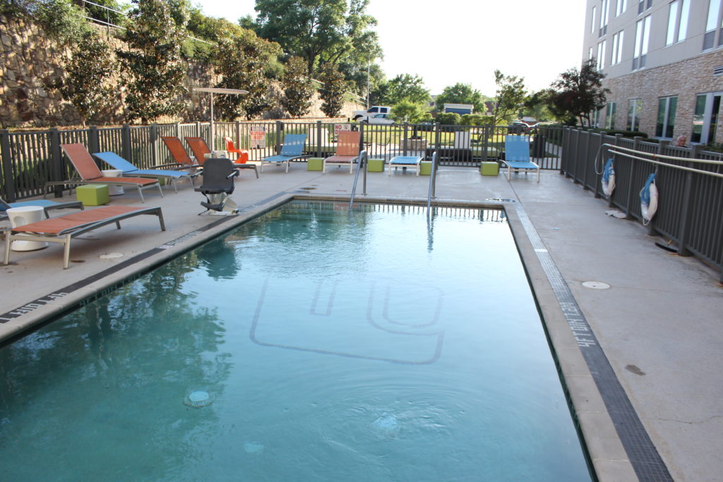 Hotel pool at the Aloft Las Colinas