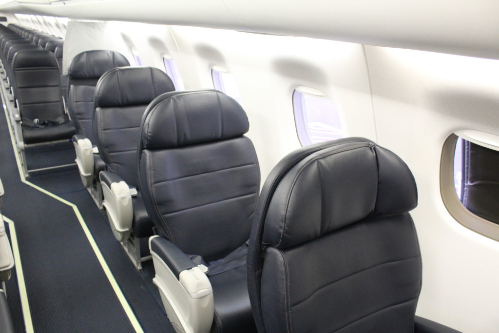 Alaska Airlines E175 First Class cabin