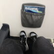 View of legroom from seat 1A on an Alaska Airlines E175