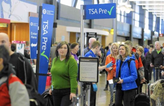 a group of people in a terminal