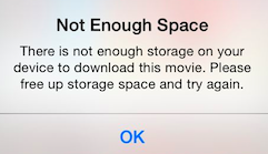 Not Enough Storage Space
