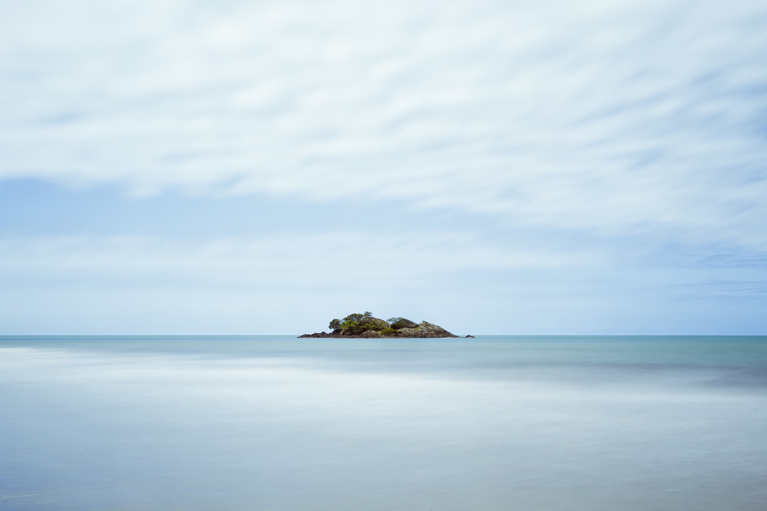 an island in the middle of the ocean