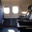 a plane with seats and windows