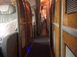 Emirates first class cabin