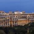 a large building with many windows and lights