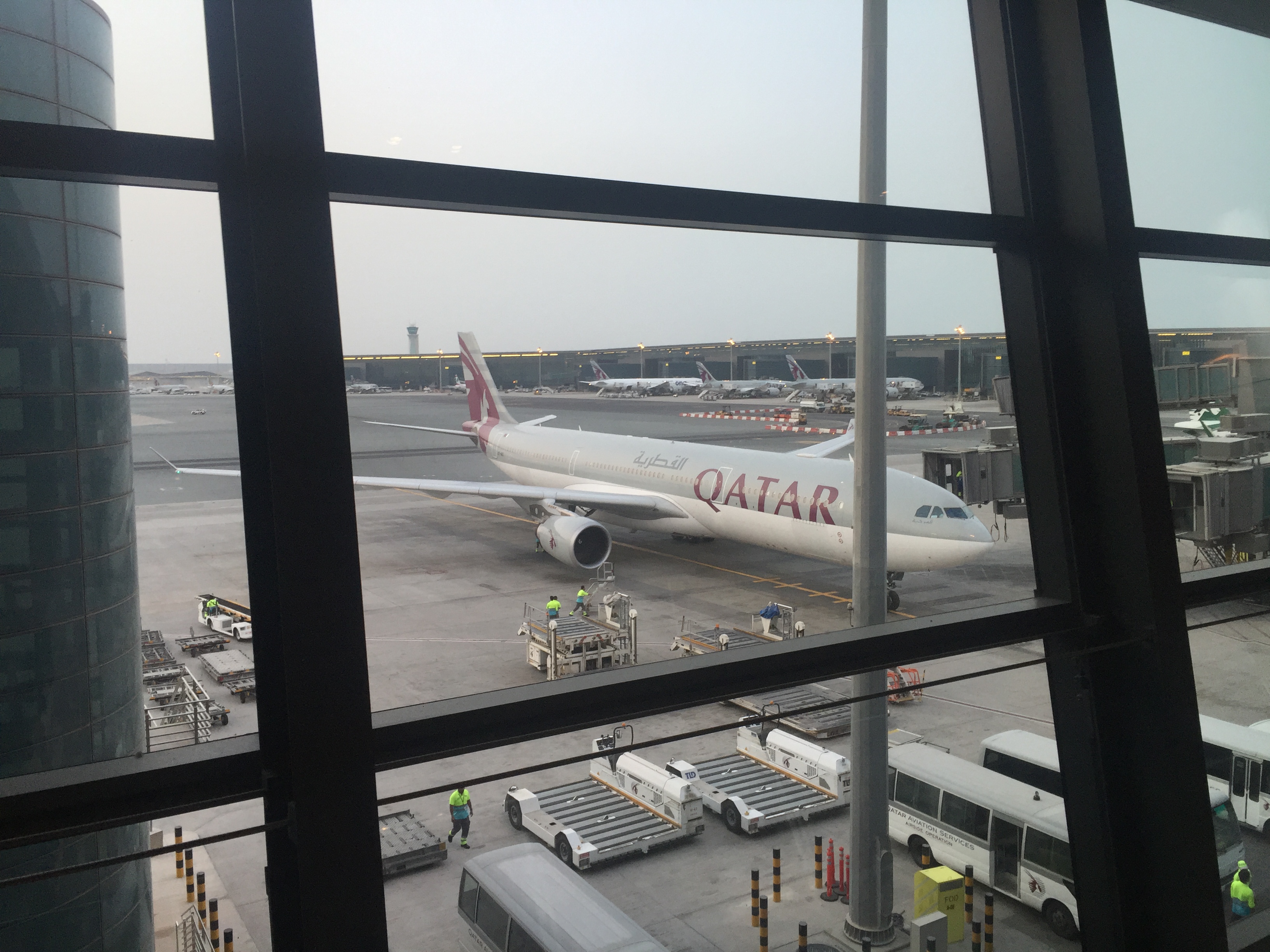 a plane parked at an airport