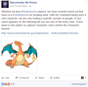 Manchester NH Police Pokemon