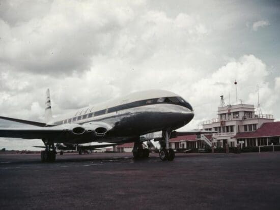 an airplane on the tarmac