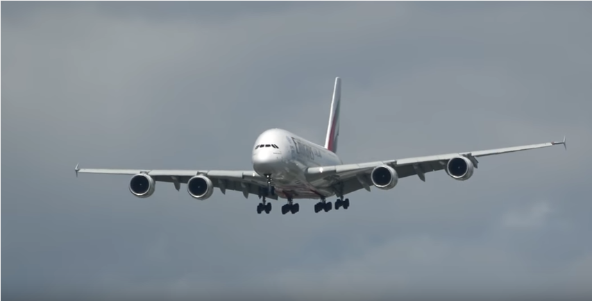 Video: Watch An Emirates A380 Land in Heavy Crosswinds