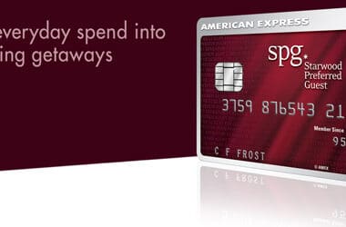 a credit card with a red background
