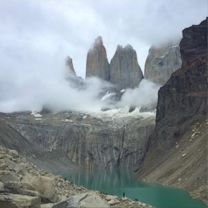 Torres del Paine National Park surrounded by mountains