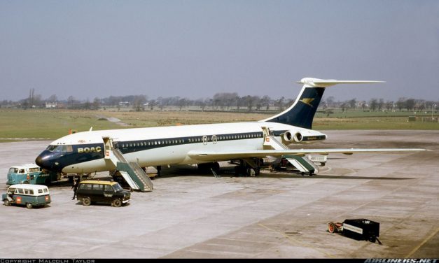 History: To USA in 1965 by BOAC Vickers Super VC10