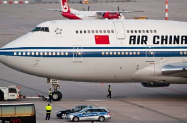 a plane on the tarmac