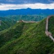 a large wall on a mountain