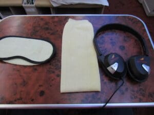 Air India 787 Tray Table and Amenity Kit Content