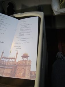 Air India Menu