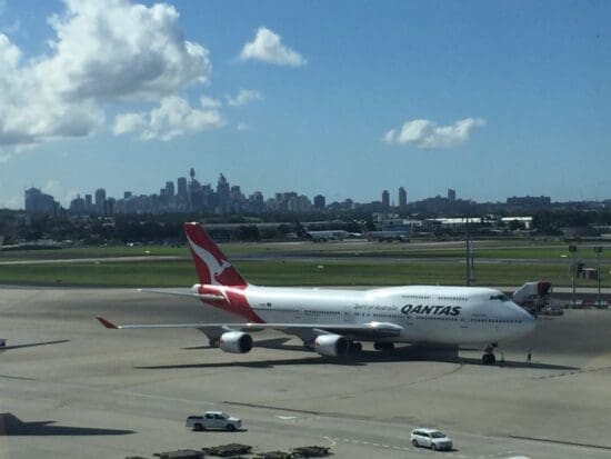 a large airplane on a runway