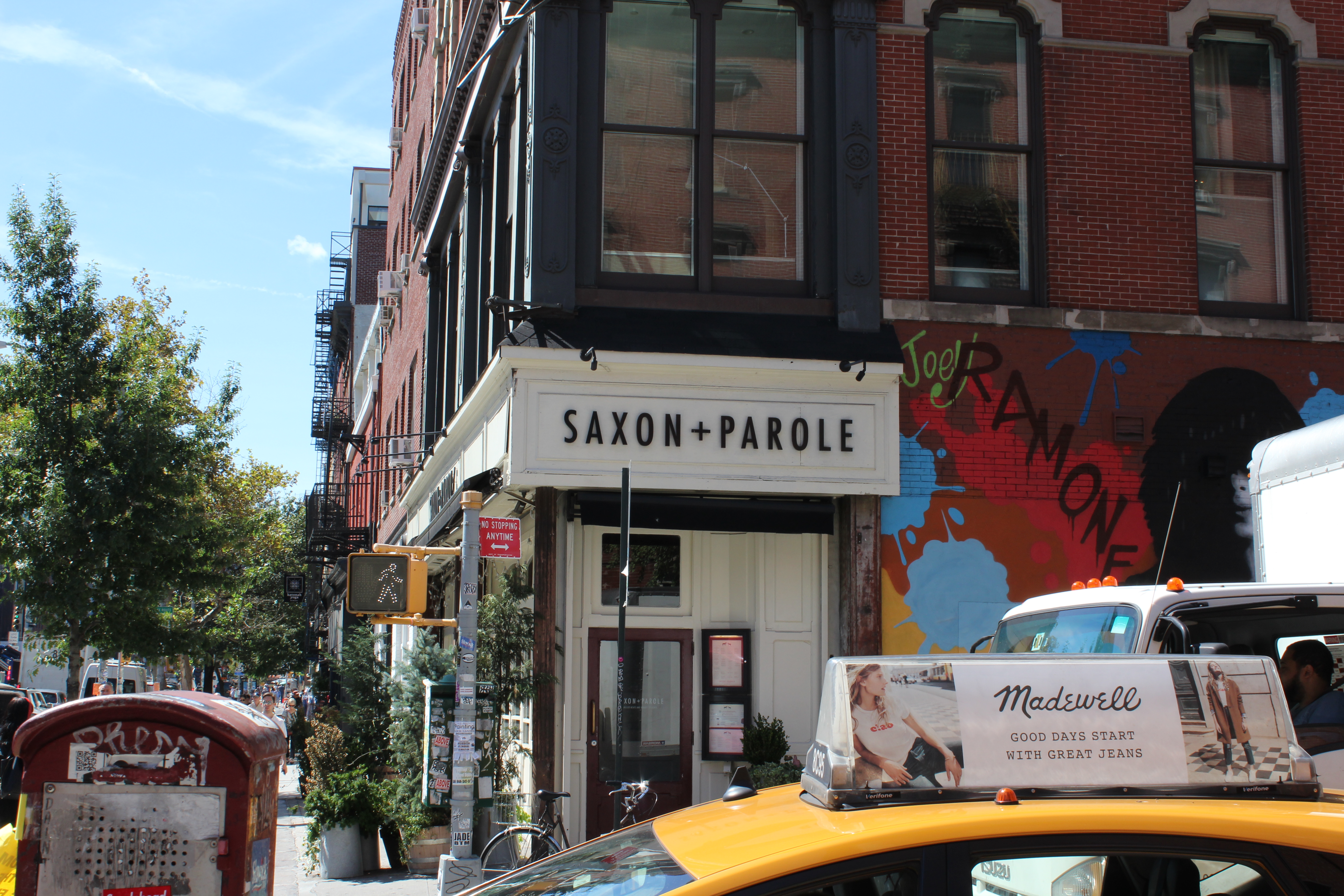 a building with a sign on the front