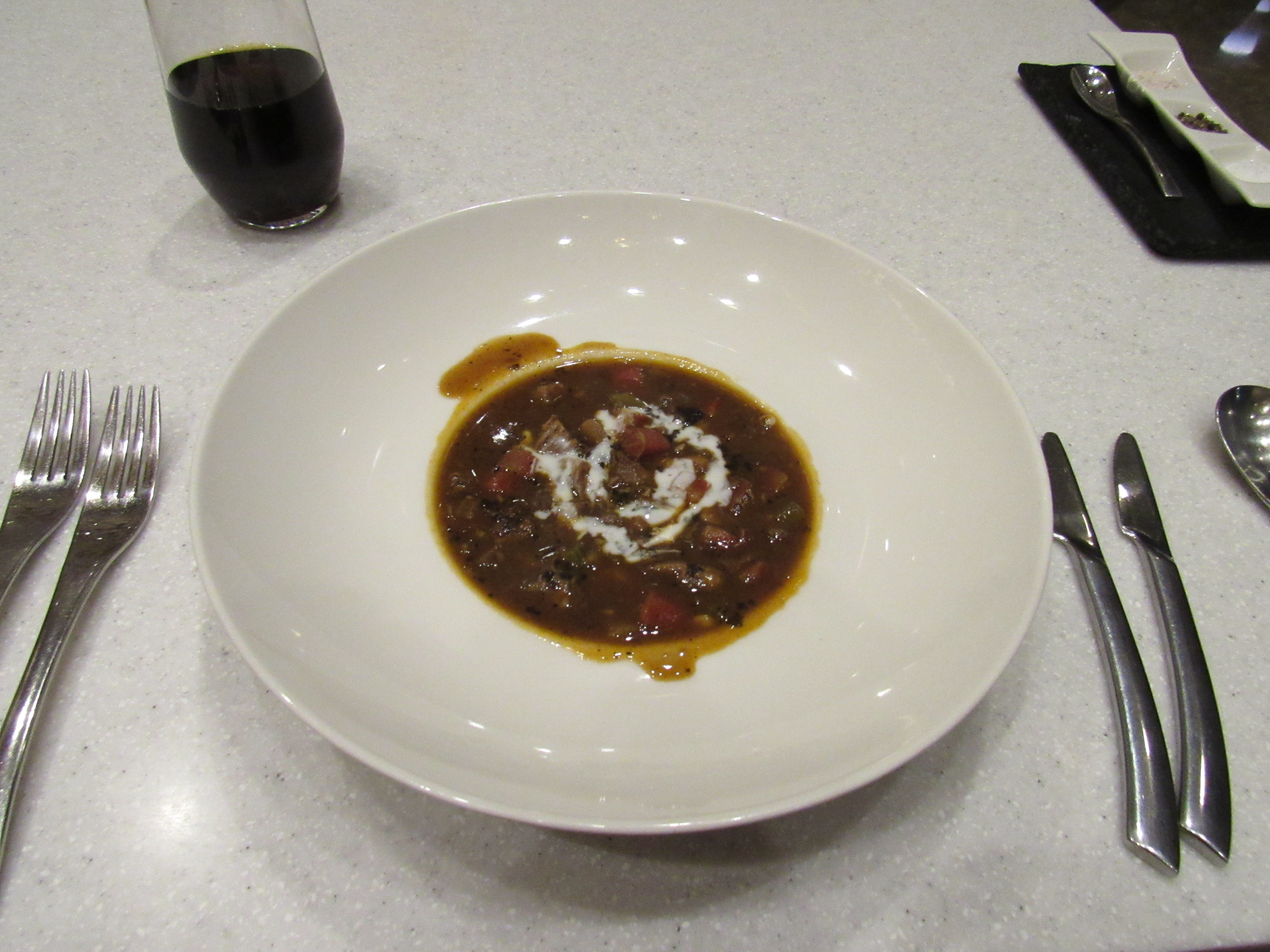 GVK First Class Lounge Soup